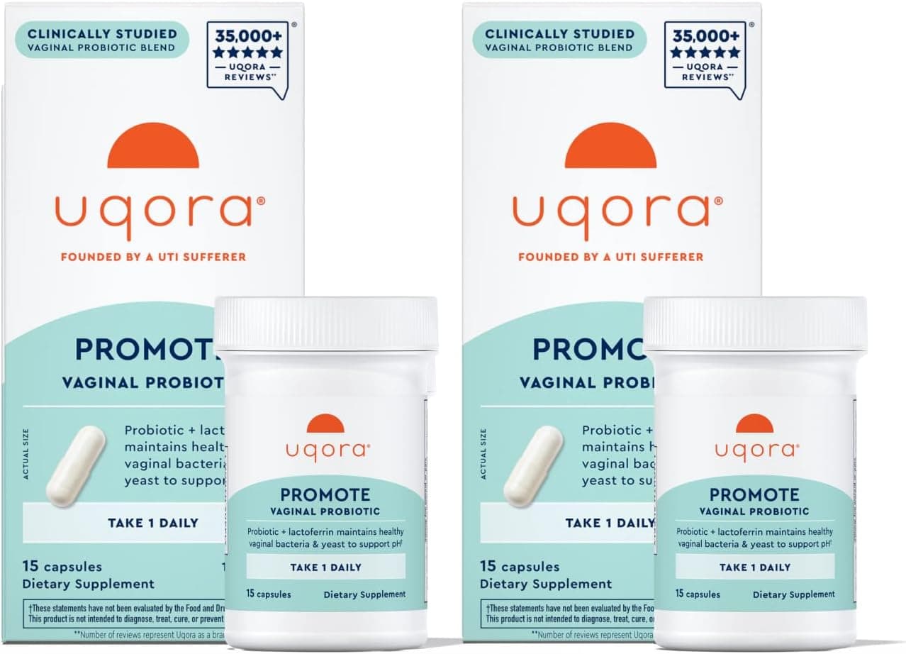 Uqora Promote vaginal probiotic capsules for microbiome support