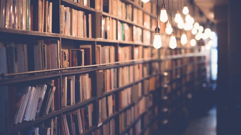 Books on a shelf
