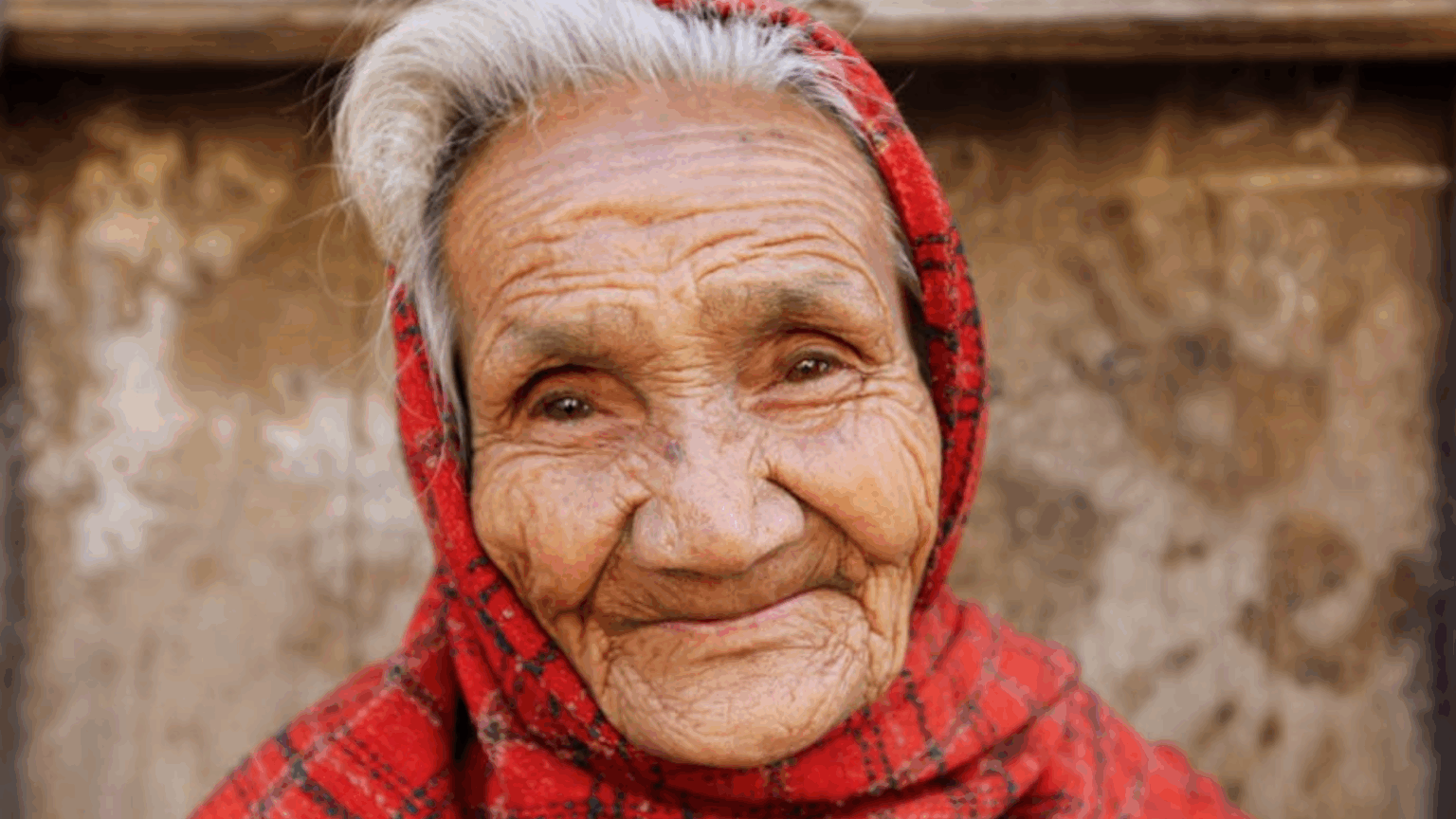Face of an old woman