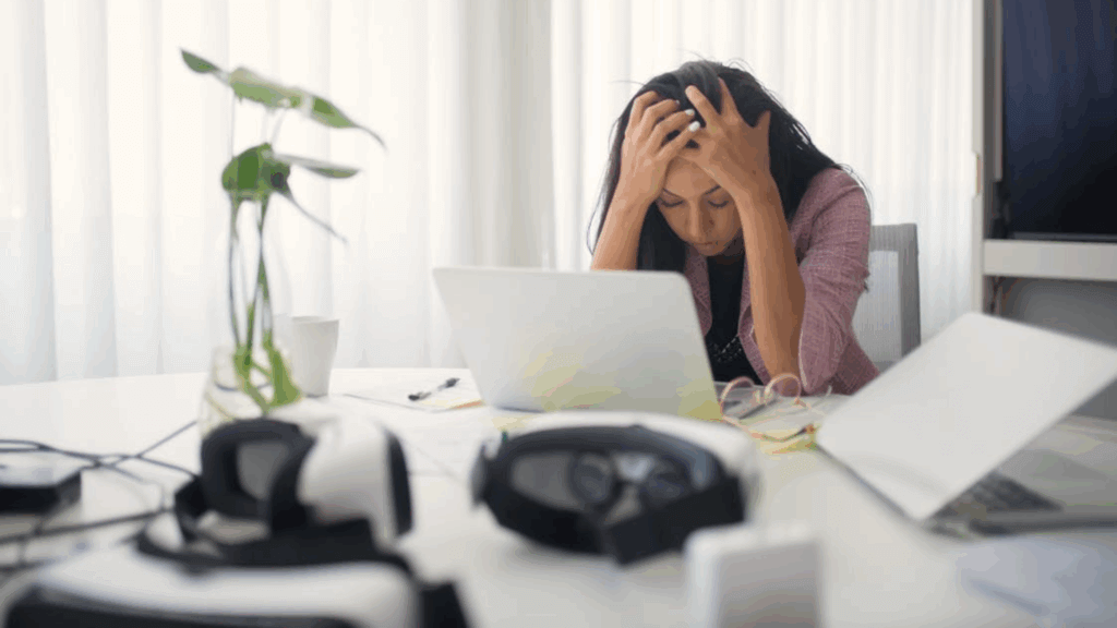 woman tired of working
