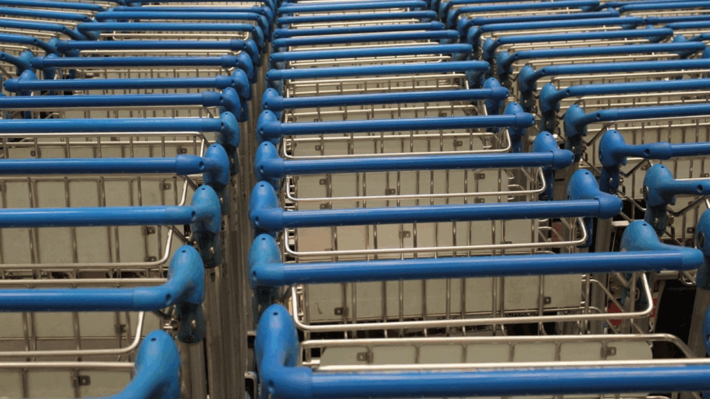 blue shopping carts