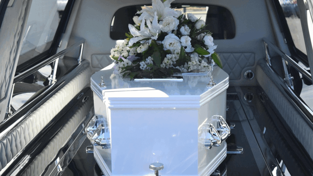 A casket in car