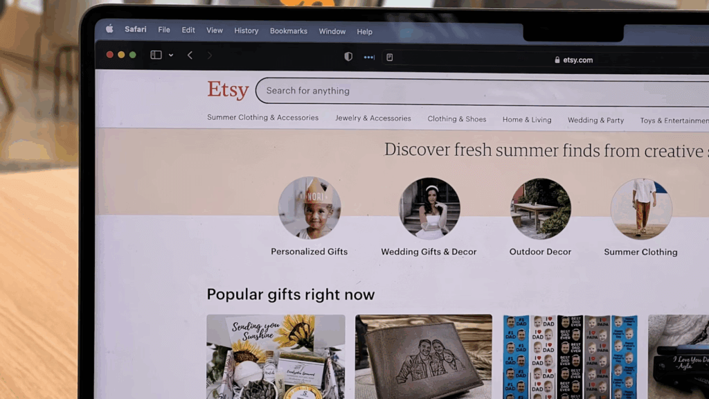 etsy home pag