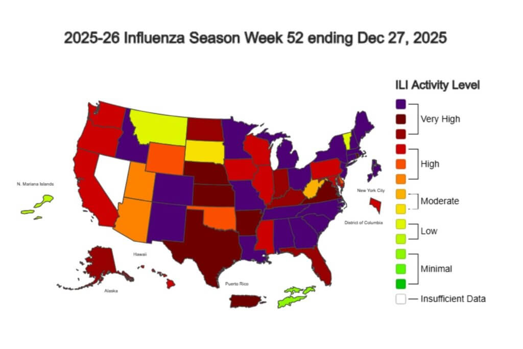 2025-26 Influenza Season Week 52 ending Dec 27, 2025