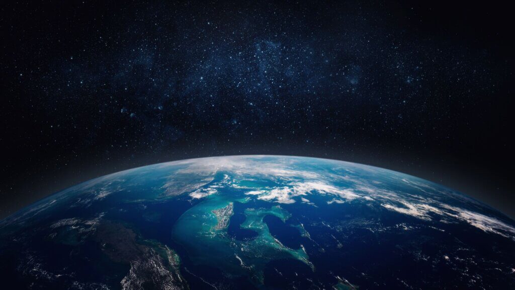 A view of the earth from space