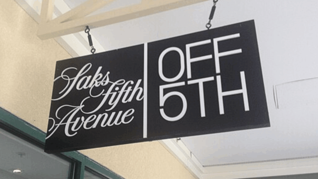 Saks store sign