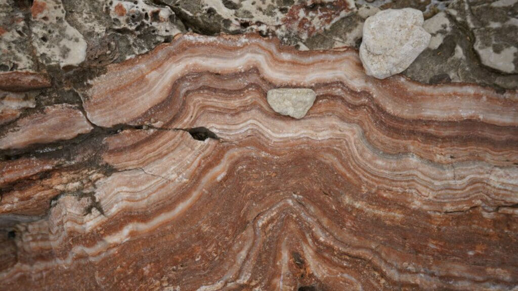 Close-up photo of banded iron formation