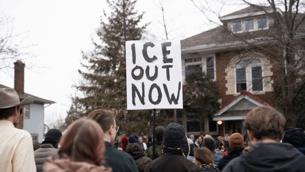 people on a protest