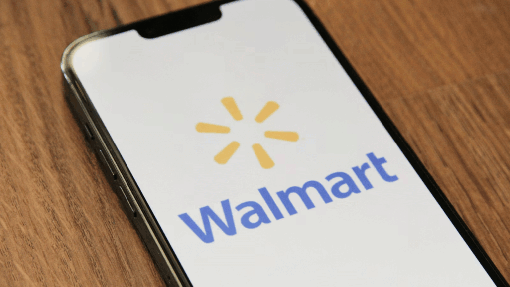 Walmart app on phone