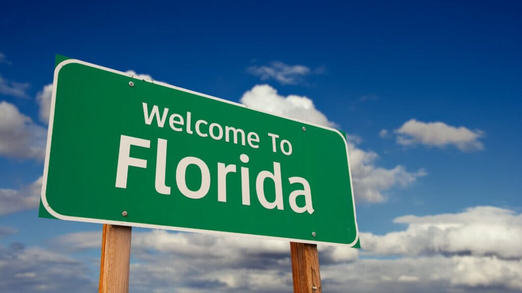 Welcome to Florida sign