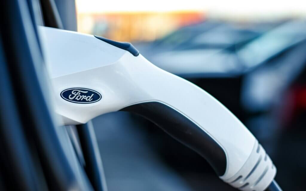 Ford EV car charging port