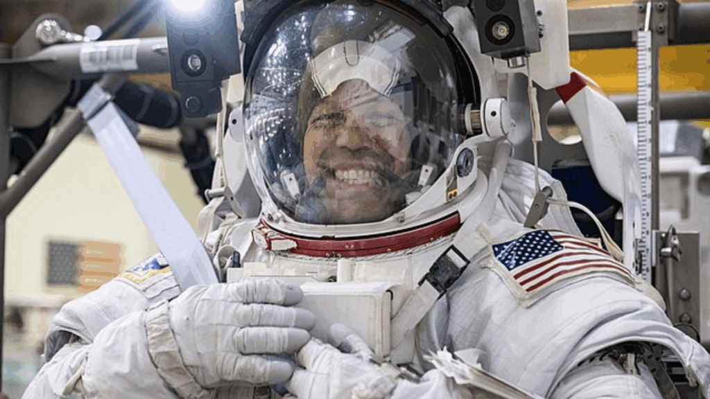 Man training to be a astronaut