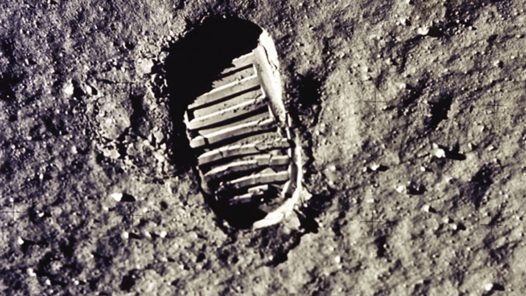 Neil Armstrong's footprint on the moon