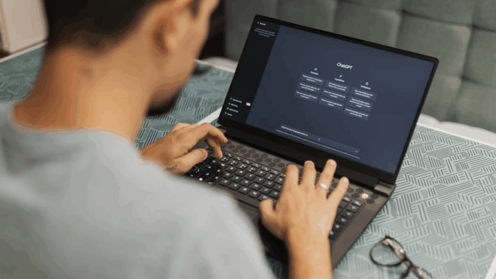 man using chatGPT