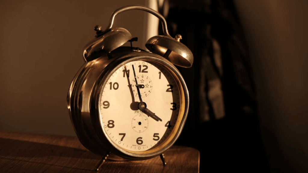 a vintage alarm clock