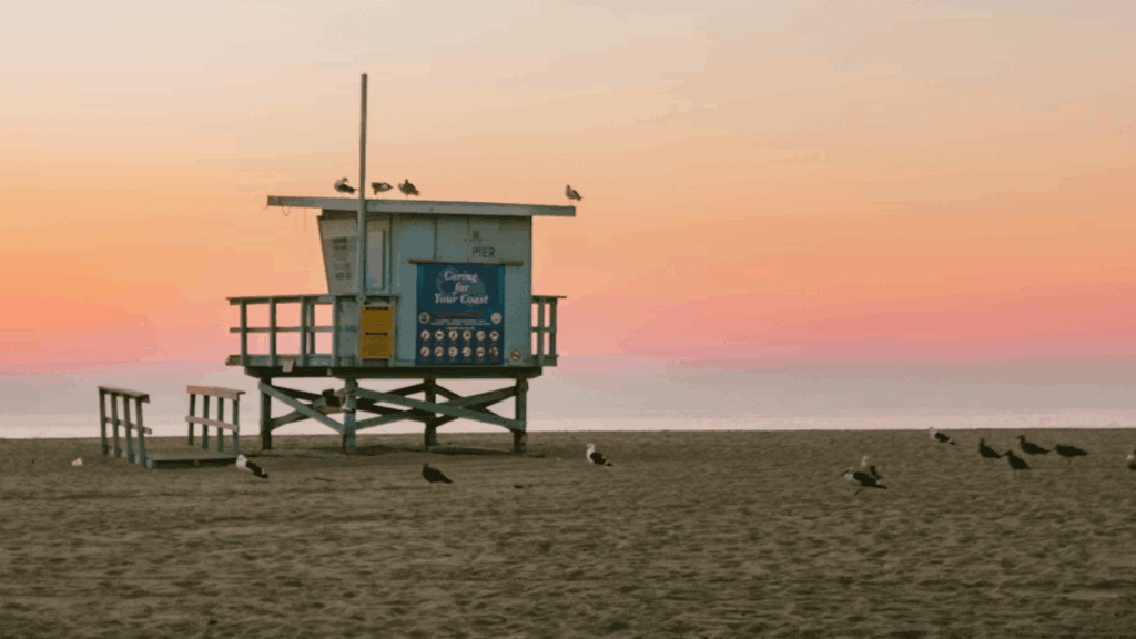 lifeguard station on beach