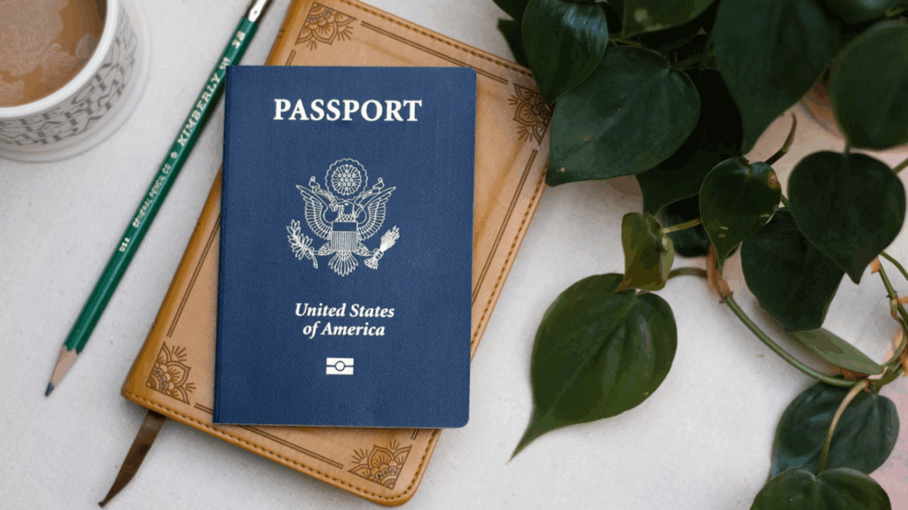 Passport on the table