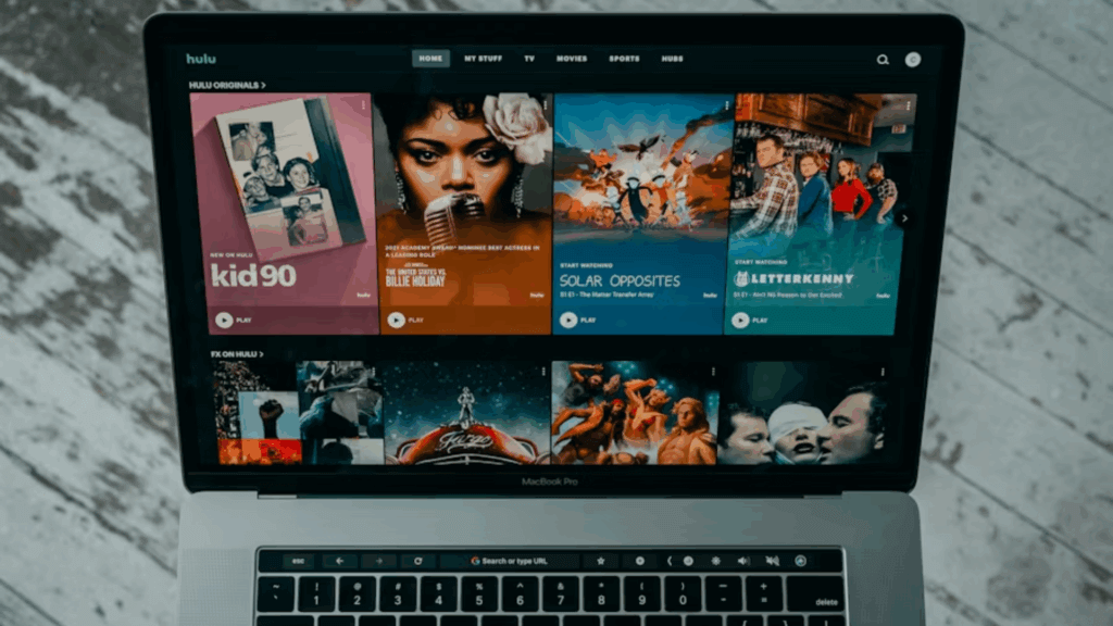 hulu in a laptop