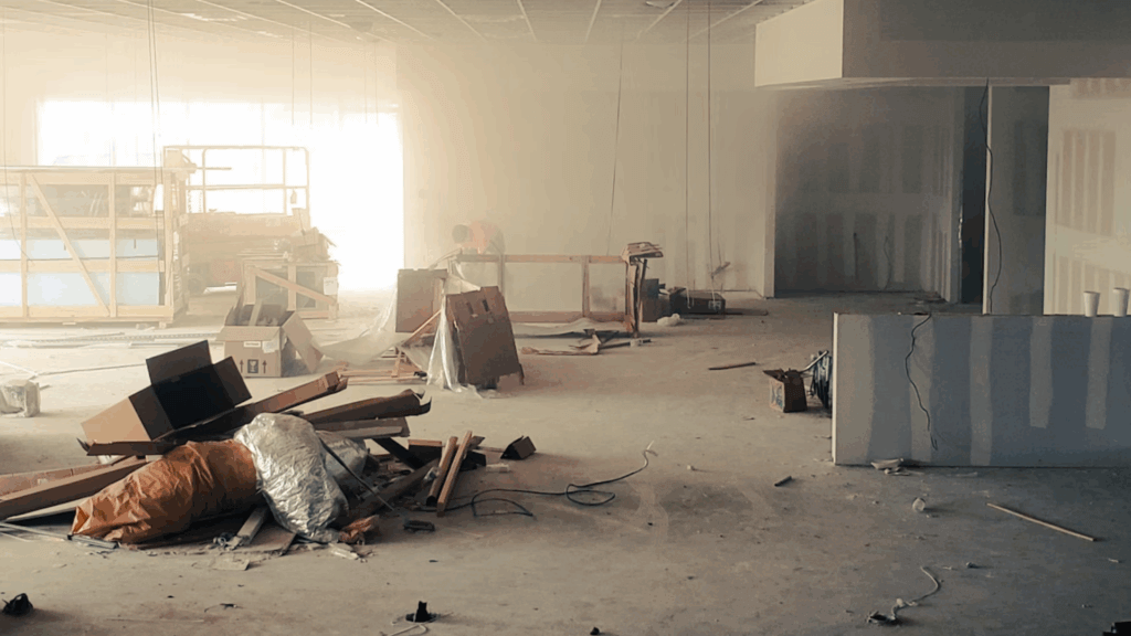 an empty construction site