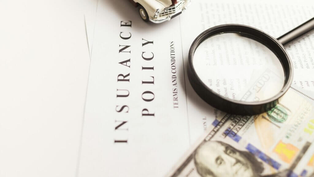Magnifying glass placed over a printed document on a desk