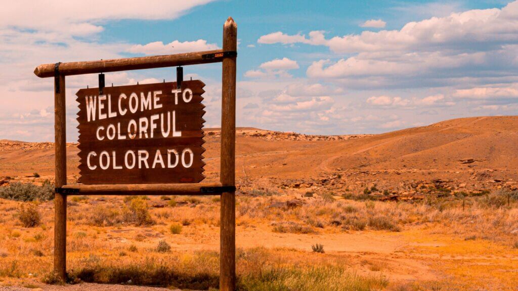 Welcome to Colorful Colorado roadside sign.