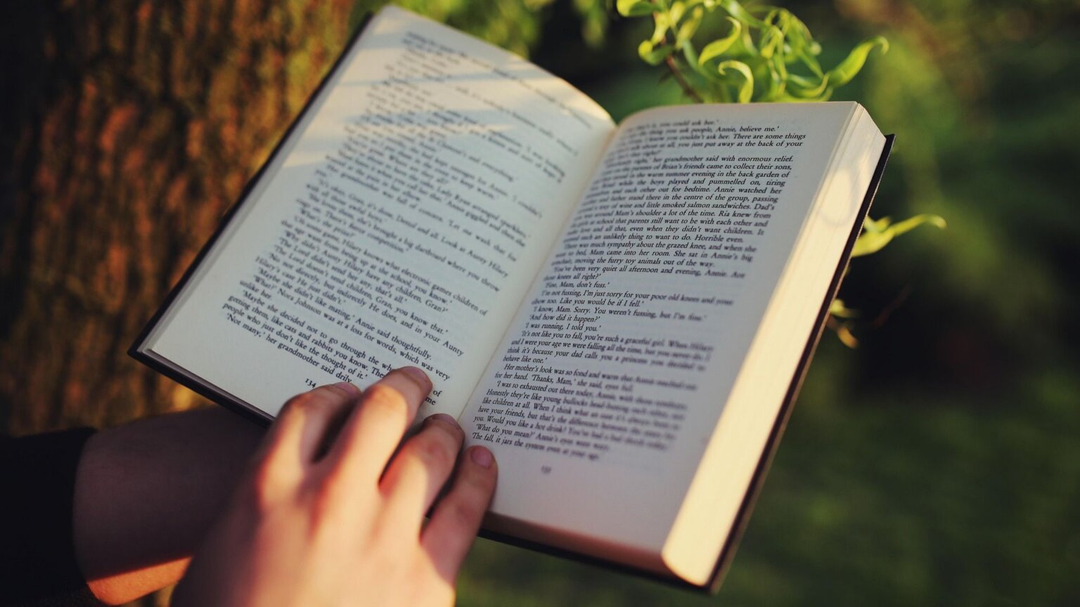 Person trying to read