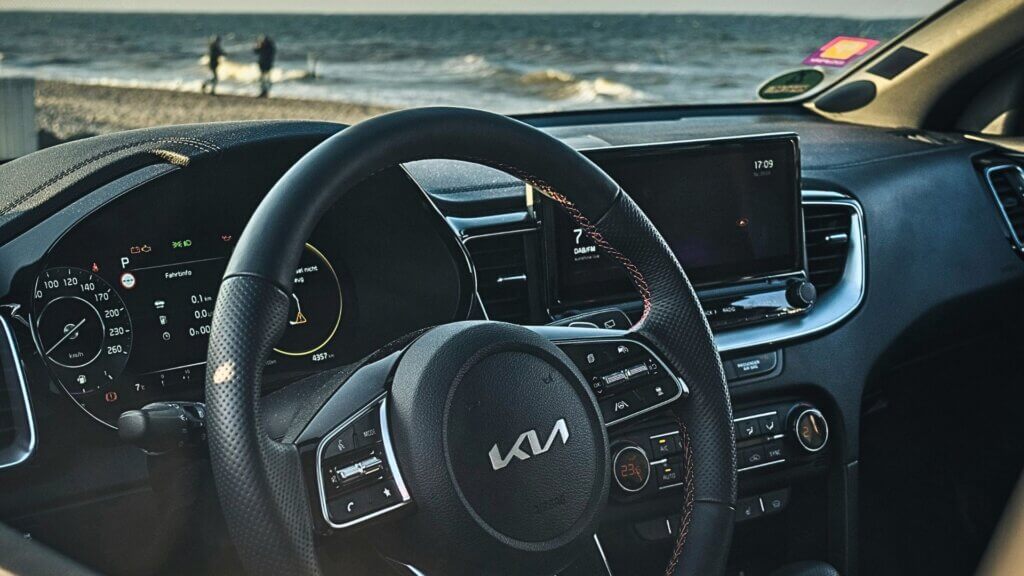 Kia main panel of the car