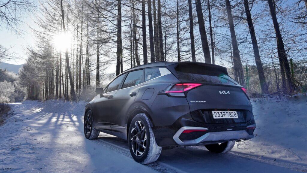 On the way driving the Kia sportage