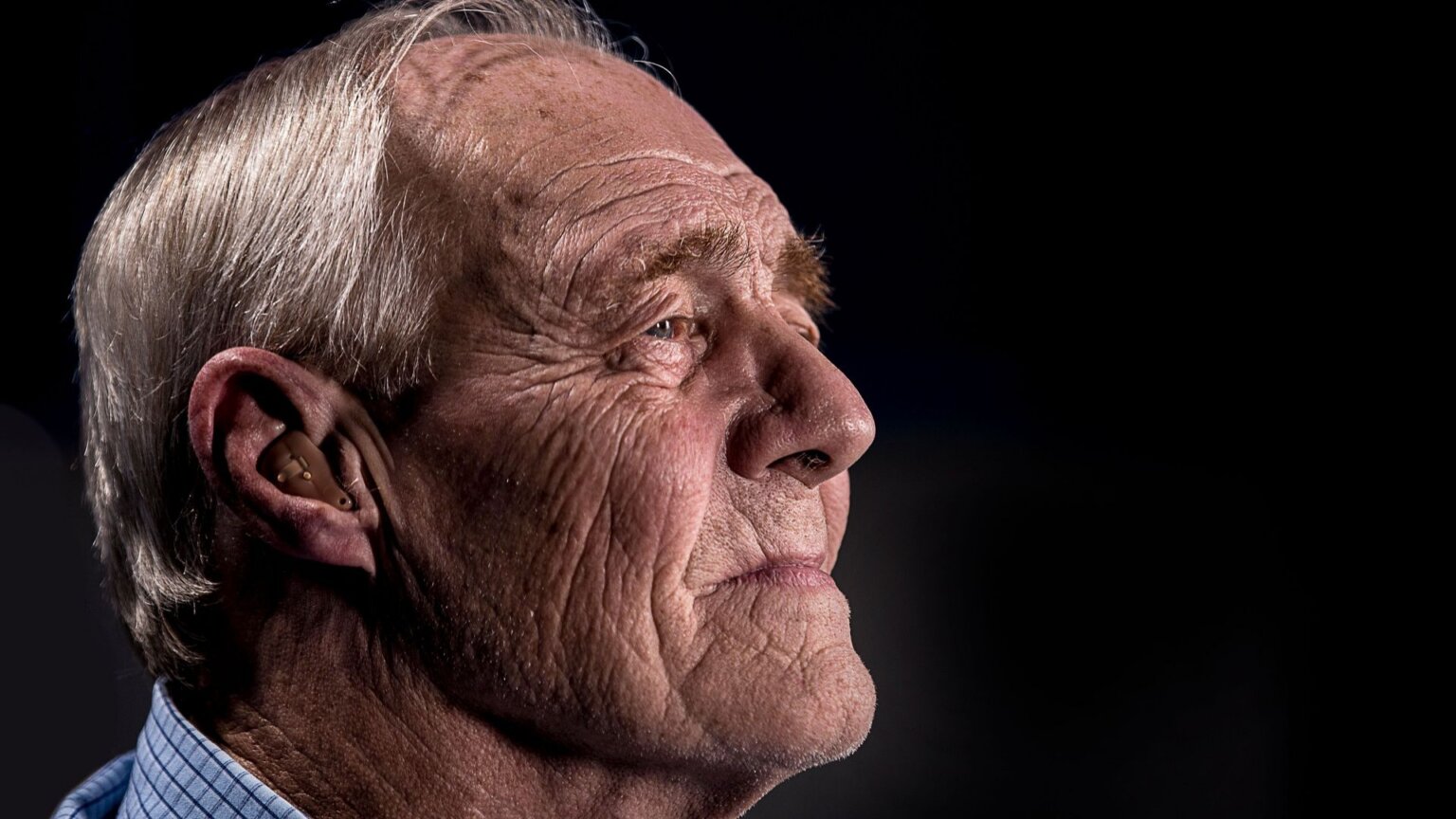 Grandfather staring at the horizon