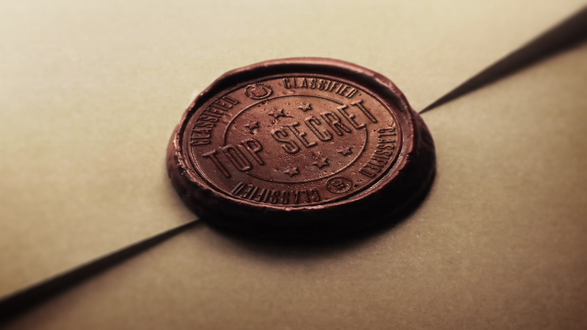 Classified Top Secret Seal on a Envelope