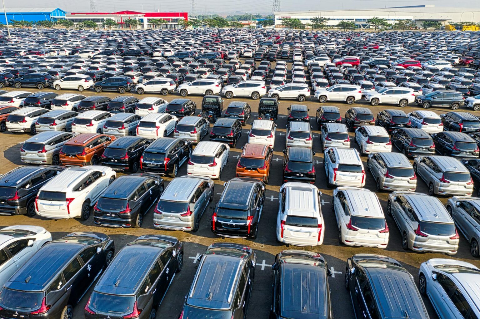 A lot full of new cars