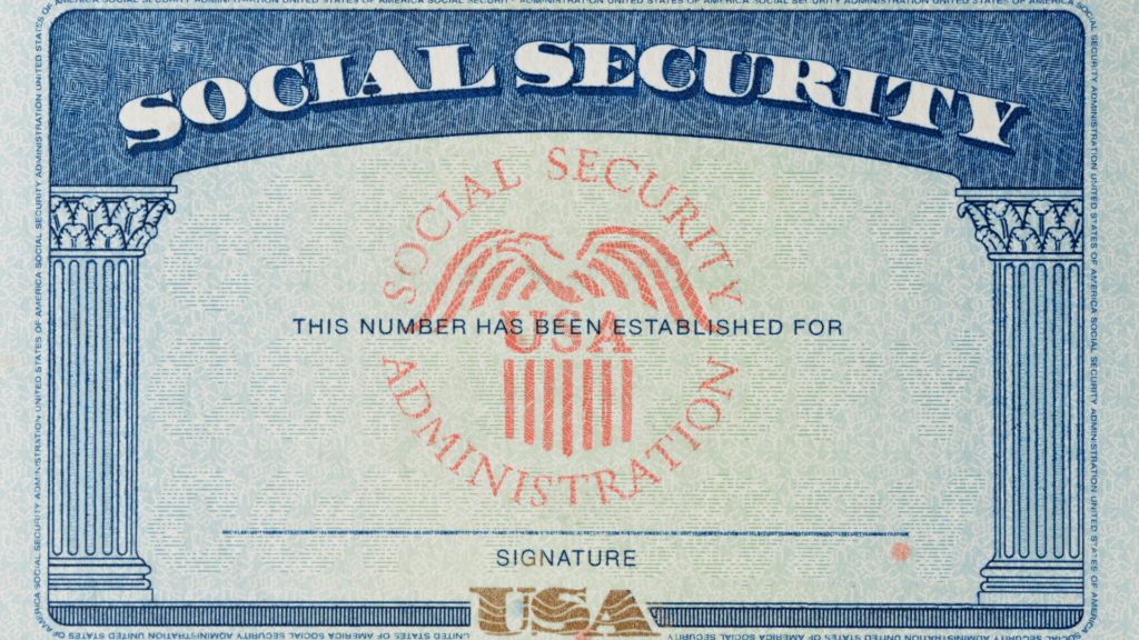 Social Security card with no number