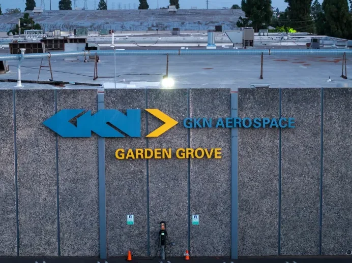 Exterior of the GKN Aerospace facility in Garden Grove, Orange County.