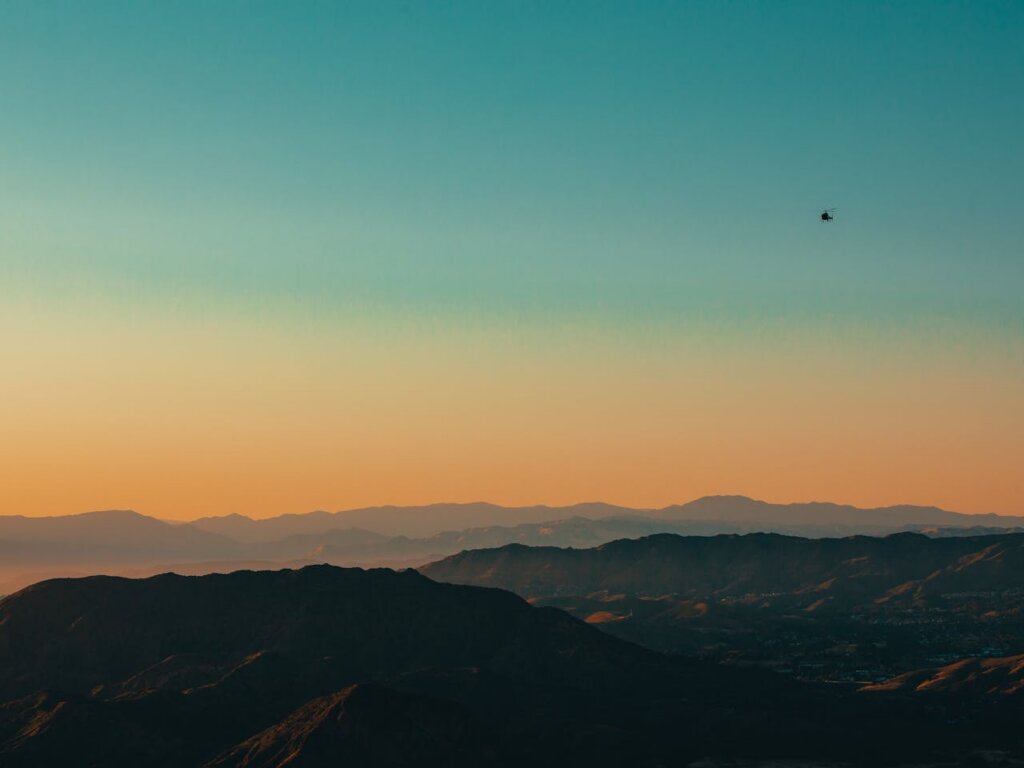 View of Orange County during a sunset.