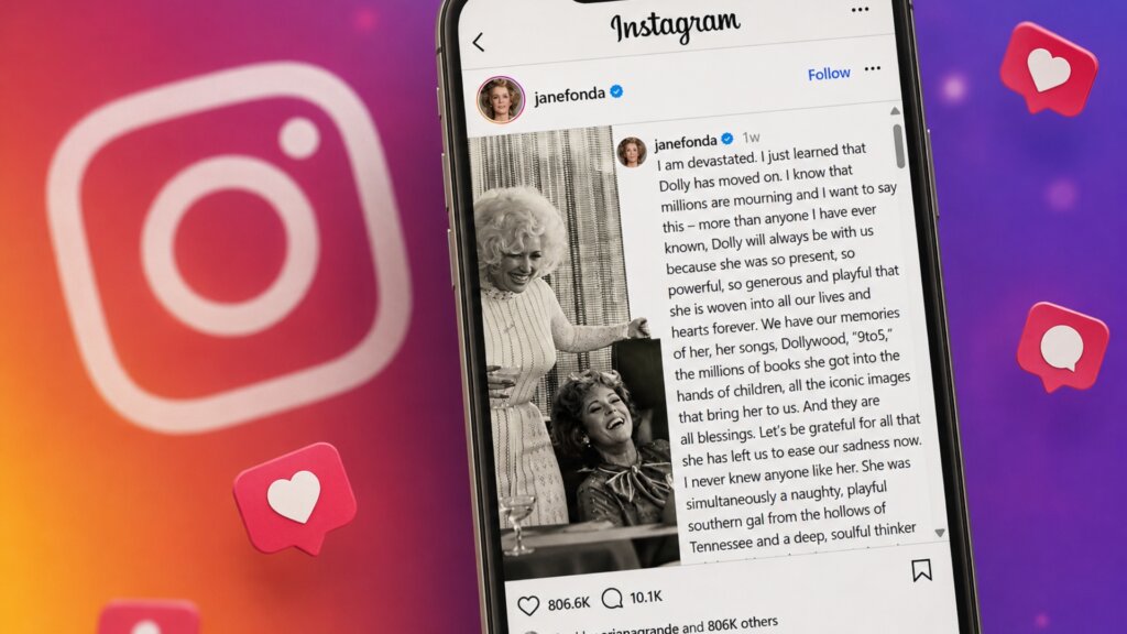 Jane Fonda's Instagram post
