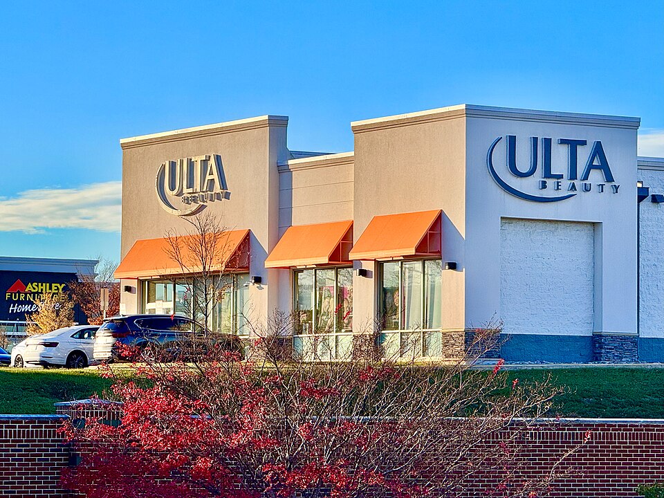 Exterior of an Ulta Beauty store, where Cécred Temple Oud Hair Perfume is available to beauty shoppers.