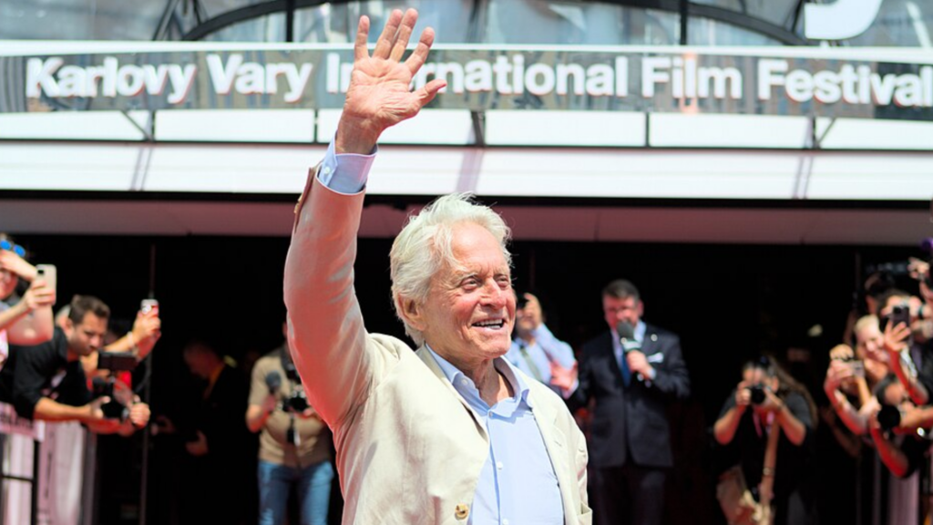 American actor and producer Michael Douglas at the 59th Karlovy Vary International Film Festival.
