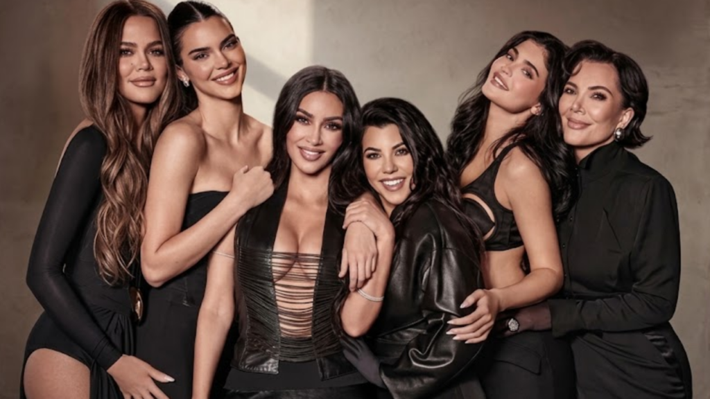 A promotional photo for Hulu’s “The Kardashians” featuring Kris, Kourtney, Kim, Khloé, Kendall, and Kylie.