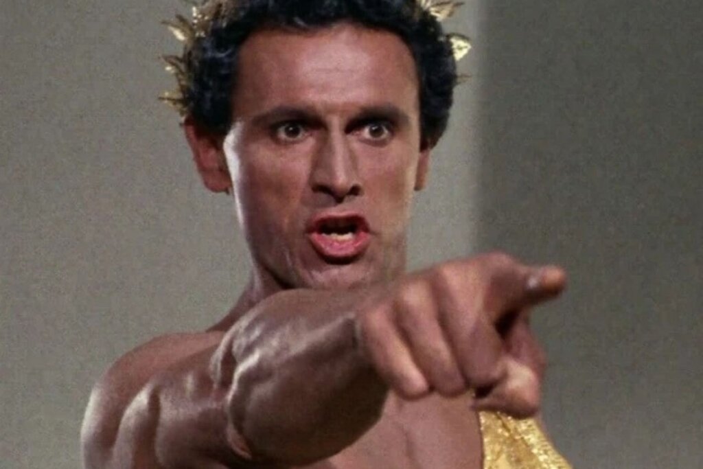 Michael Forest portraying the Greek god Apollo in the original Star Trek series.