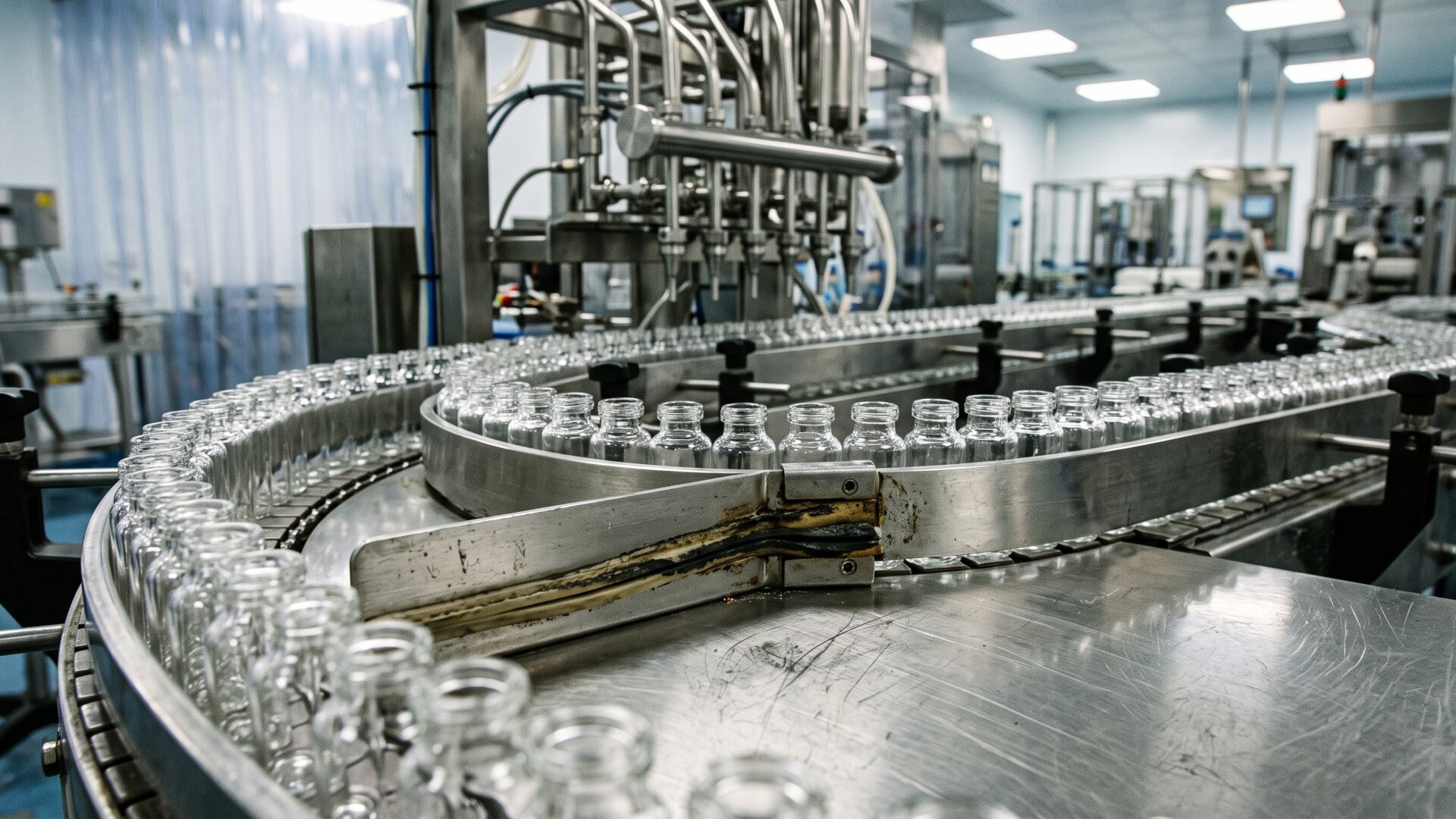 A vaccine production line of empty glass vials, the annual reformulation slide 6 explains.