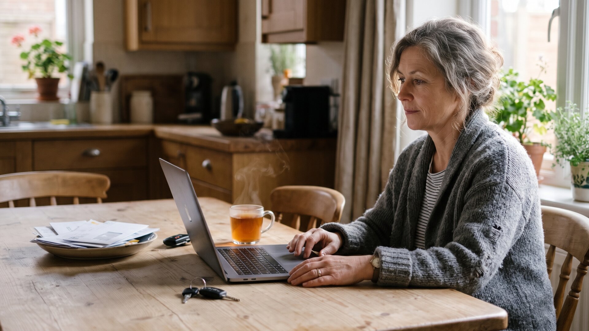 A guest reading listing rules on a laptop before booking, the concrete step this slide asks readers to take.