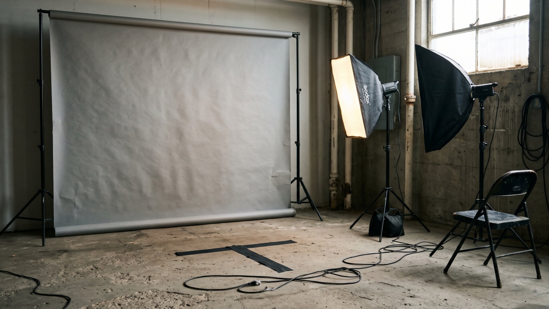 A promotional photo call setup standing empty, matching slide 10's subject of a brand ambassador arrangement that has become harder to run.